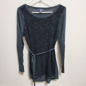 Motherhood | Black Lace Crew Neck Sweater M